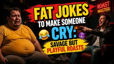 Fat jokes and playful roasts with savage humor for lighthearted laughs